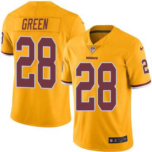 Nike Men & Women & Youth Redskins 28 Darrell Green Gold Color Rush Limited Jersey
